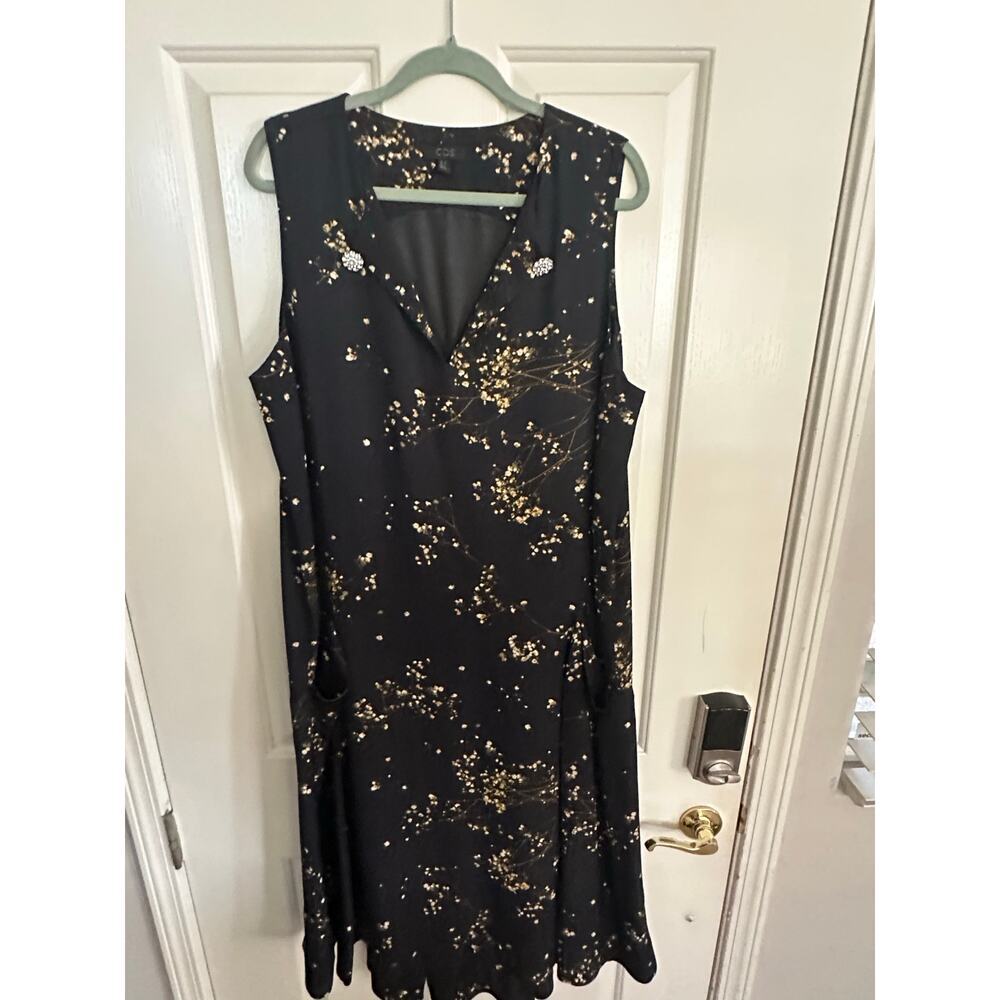 COS Women's Black Fully Lined Handkerchief Asymmetric Midi Dress Size 14 - Picture 6 of 12